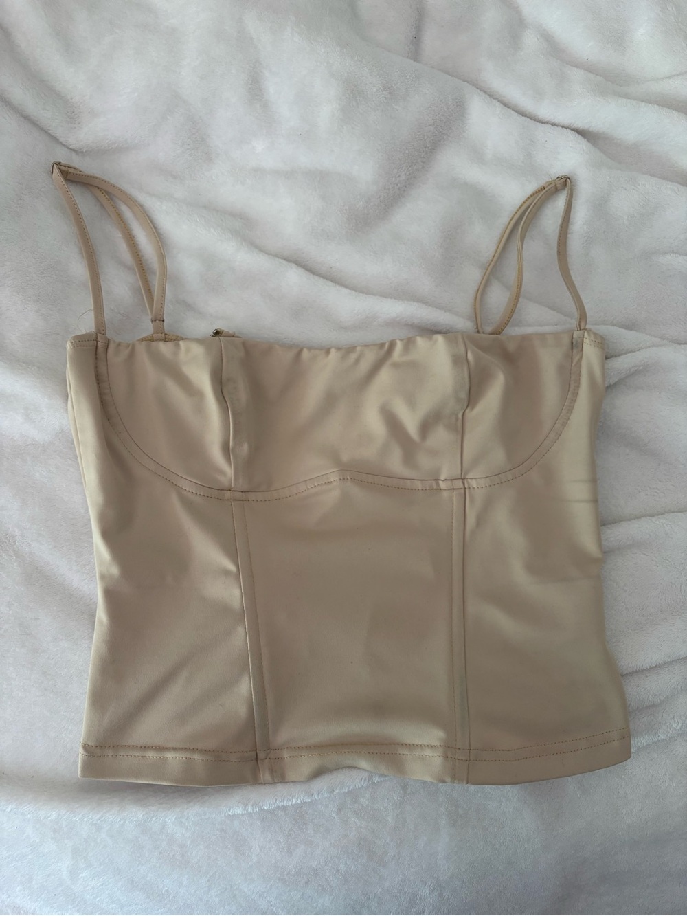 Edikted Beige Juno Corset Top (some discoloration on the side) *see photos